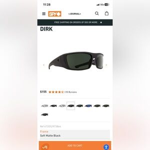 Spy sunglasses dirk black on black polarized
